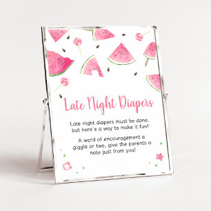 Affiche Petit Bébé doux Watermelon Late Night Diapers
