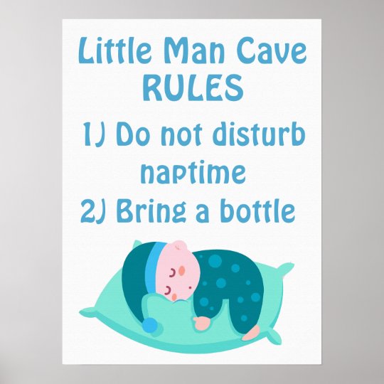 Affiche Petit Bebe Garcon La Grotte Little Man Regne L Art Zazzle Fr