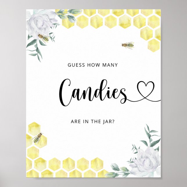 Affiche Petit BEE devine combien de bonbons  (Devant)