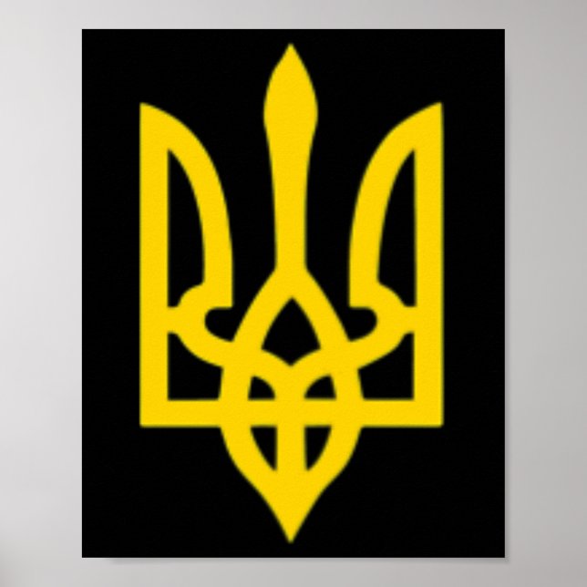 Affiche Petit blason ukrainien symbole de drapeau signe lo (Devant)