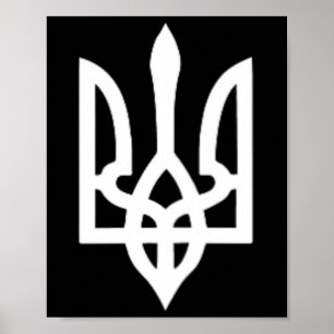 Affiche Petit blason ukrainien symbole de drapeau signe lo