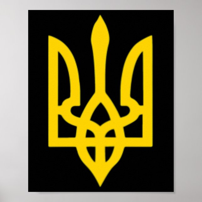 Affiche Petit blason ukrainien symbole de drapeau signe lo (Devant)