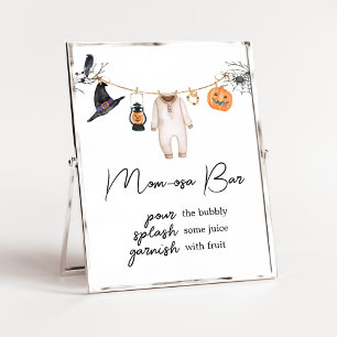 Affiche Petit Boo Halloween Baby shower Maman Osa Bar