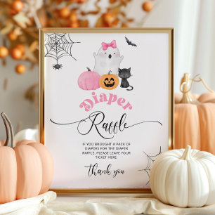 Affiche Petit Boo Halloween Diaper tombole