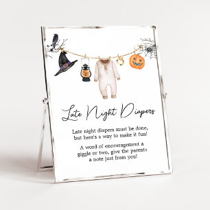 Affiche Petit Boo Halloween Diapositives de nuit