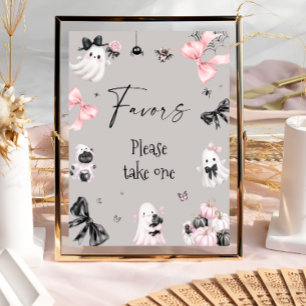 Affiche Petit Boo Halloween Fille Baby shower Faveurs