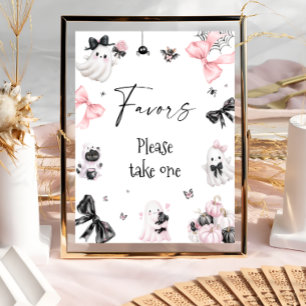 Affiche Petit Boo Halloween Fille Baby shower Faveurs
