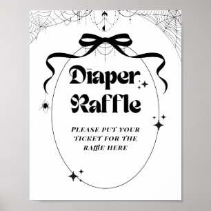 Affiche Petit Boo minimal Baby shower gothique d'Halloween