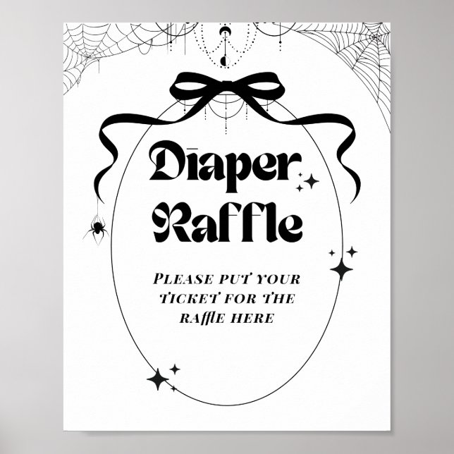 Affiche Petit Boo minimal Baby shower gothique d'Halloween (Devant)