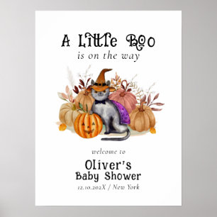 Affiche Petit Boo Poem Chat Baby shower Bienvenue
