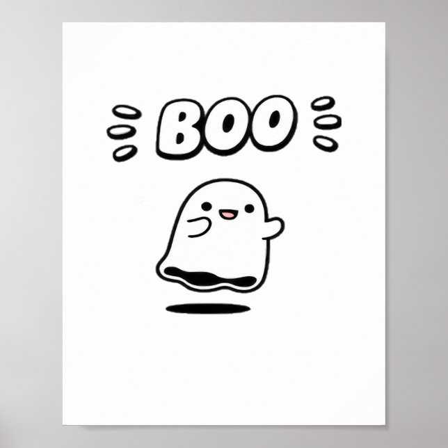 Affiche Petit Boo Style minimaliste (Devant)