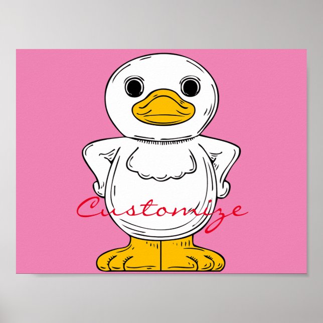 Affiche Petit canard blanc debout Thunder_Cove (Devant)