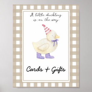 Affiche Petit canard - cartes et cadeaux baby shower
