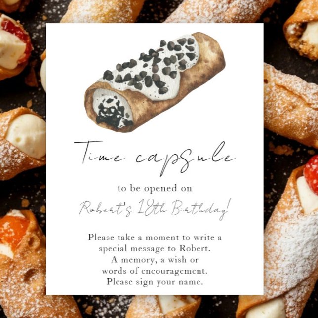 Affiche Petit Capsule Temporel Cannoli 1er anniversaire (Créateur téléchargé)