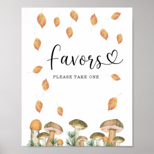 Affiche petit champignon est sur le point de tomber Faveur
