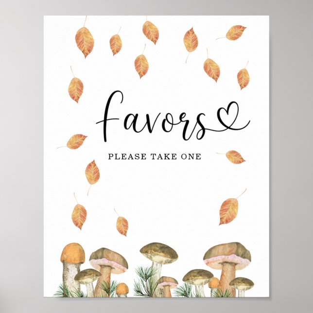 Affiche petit champignon est sur le point de tomber Faveur (Devant)