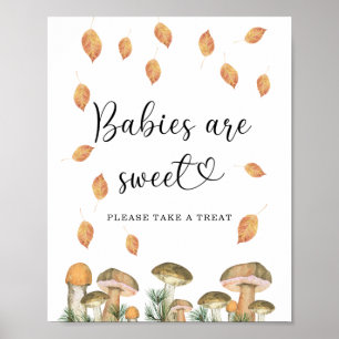 Affiche petit champignon - les bébés sont doux