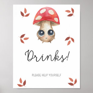 Affiche Petit champignon mignon - Boissons