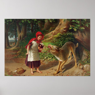 Affiche Petit chaperon rouge et grand méchant loup