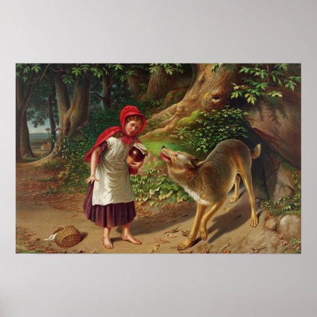 Affiche Petit chaperon rouge et grand méchant loup (Devant)