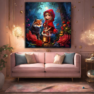 Affiche Petit Chaperon Rouge et Loup