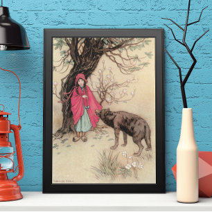Affiche Petit Chaperon Rouge vintage par Warwick Goble