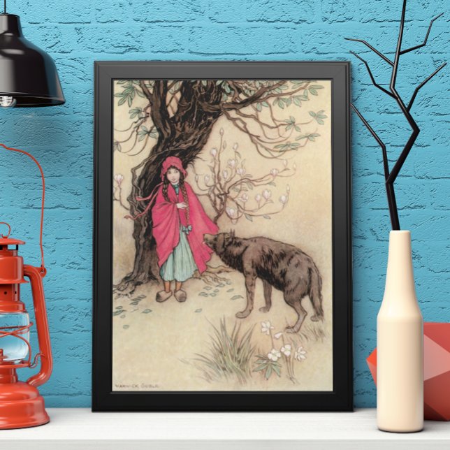 Affiche Petit Chaperon Rouge vintage par Warwick Goble (Créateur téléchargé)