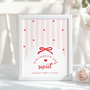 Affiche Petit chéri Les anniversaires sont doux noeud coqu