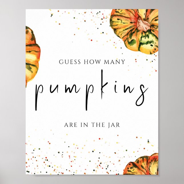 Affiche Petit citrouille devine combien d'affiches citroui (Devant)