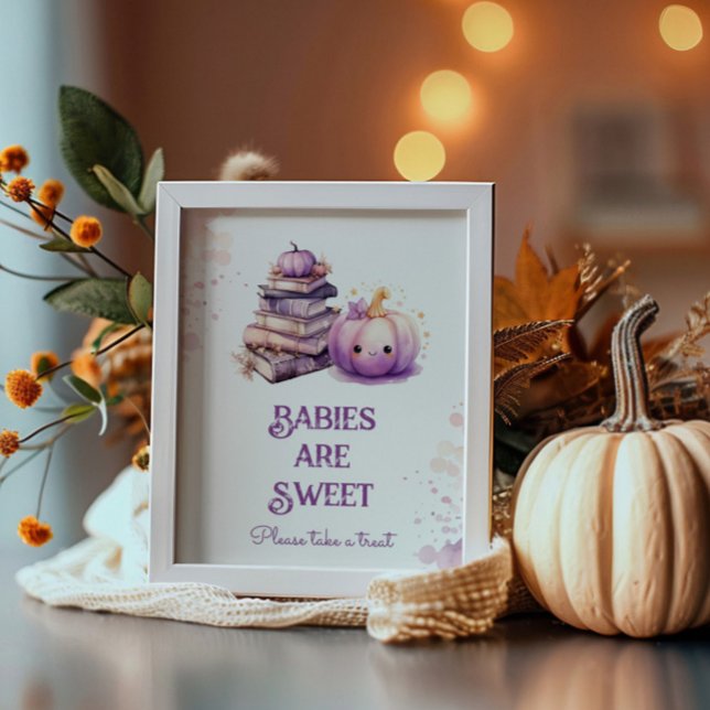 Affiche Petit Citrouille Halloween Les bébés sont doux (Créateur téléchargé)