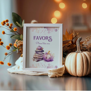 Affiche Petit citrouille halloween Les faveurs s'il vous p