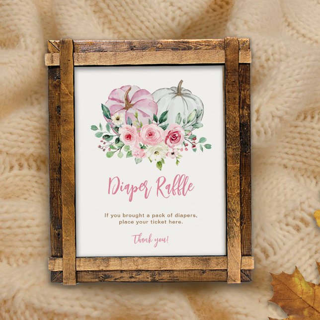 Affiche Petit Citrouille rose Vintage Déchets Raffle (Créateur téléchargé)