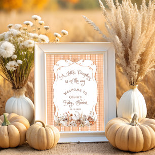 Affiche Petit Citrouille sur le chemin Baby shower Bienven