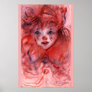 AFFICHE PETIT CLOWN ROUGE