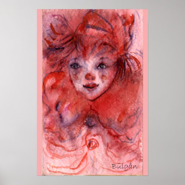 AFFICHE PETIT CLOWN ROUGE (Devant)