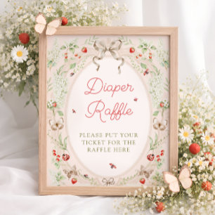 Affiche Petit concours de couche bébé fraise Little Love B