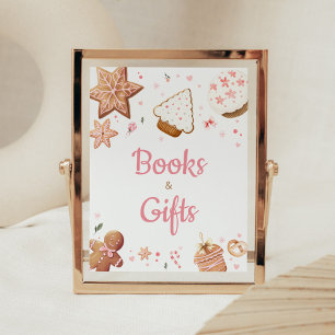Affiche Petit Cookie de Noël rose Livres et Cadeaux