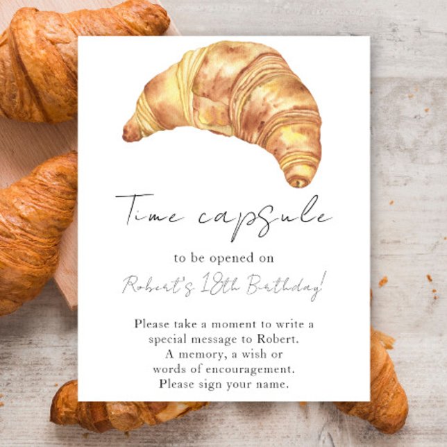 Affiche Petit Croissant Capsule Temporelle 1er anniversair (Créateur téléchargé)