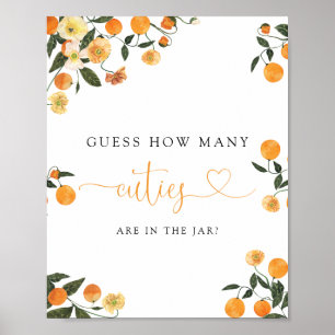 Affiche Petit Cutie Orange Botanical Livres pour Baby Sign