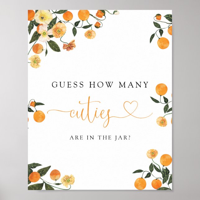 Affiche Petit Cutie Orange Botanical Livres pour Baby Sign (Devant)