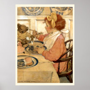 Affiche Petit déjeuner avec Teddy Bear