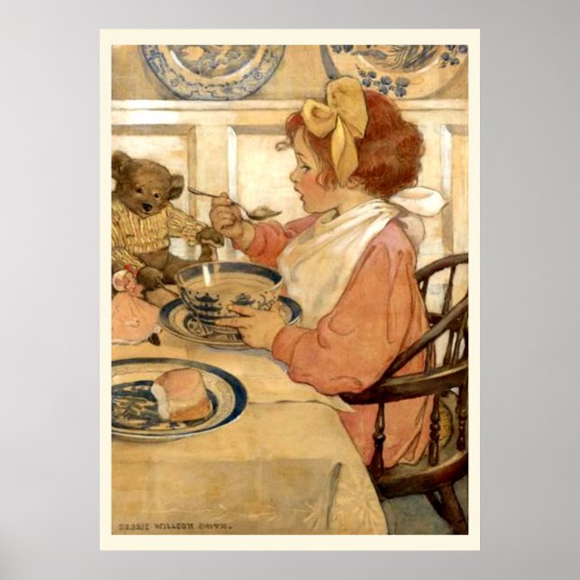 Affiche Petit déjeuner avec Teddy Bear (Devant)