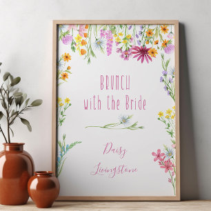 Affiche Petit déjeuner champêtre avec la mariée Bienvenue