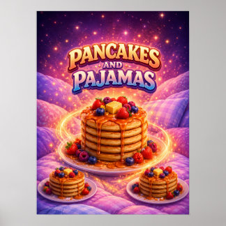 Affiche Petit déjeuner crêpe cosmique