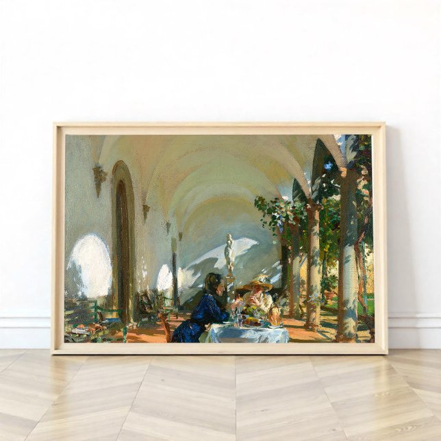Affiche Petit déjeuner dans la Loggia, Sargent 1910  (Créateur téléchargé)