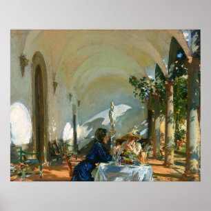 Affiche Petit déjeuner dans la Loggia, Sargent 1910
