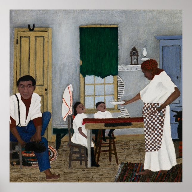 Affiche Petit déjeuner du dimanche matin -Horace Pippin (Devant)