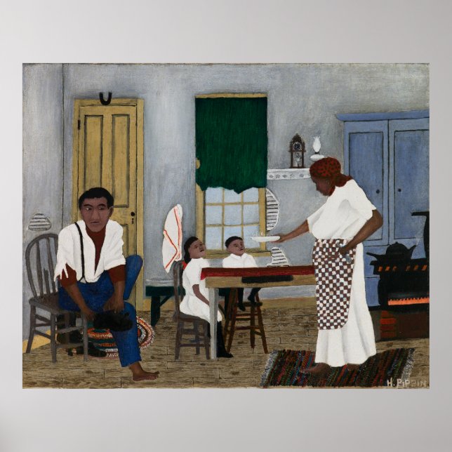 Affiche Petit déjeuner du dimanche matin, Peinture célèbre (Devant)