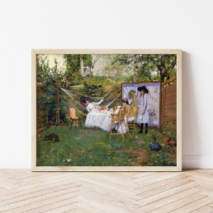 Affiche Petit-déjeuner en plein air William Merritt Chas