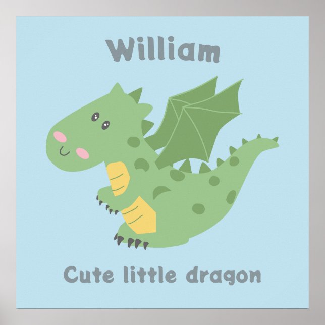 Affiche Petit dragon mignon (Devant)